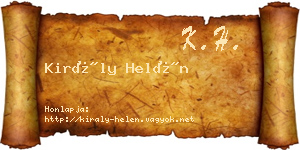 Király Helén névjegykártya