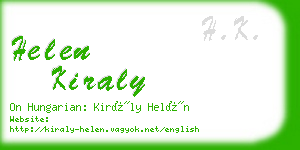 helen kiraly business card